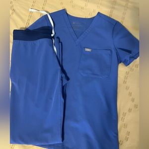 Denim Blue Figs Set XS